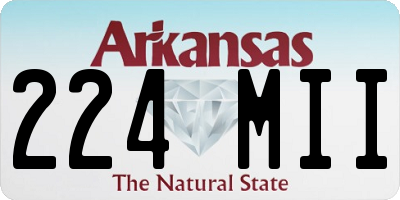 AR license plate 224MII
