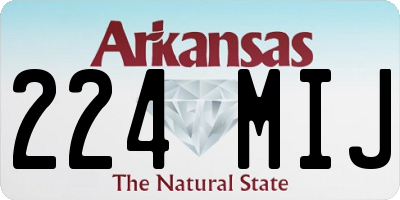 AR license plate 224MIJ