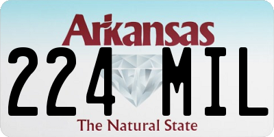 AR license plate 224MIL