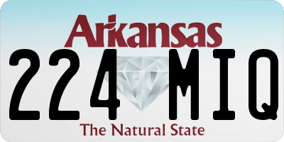 AR license plate 224MIQ