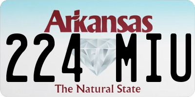 AR license plate 224MIU