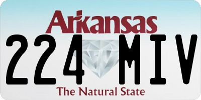 AR license plate 224MIV