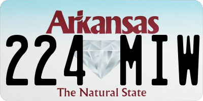 AR license plate 224MIW