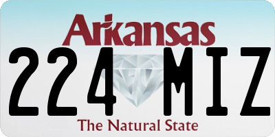 AR license plate 224MIZ