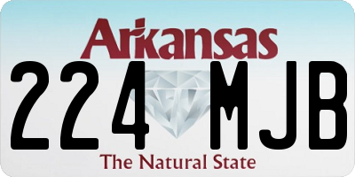 AR license plate 224MJB