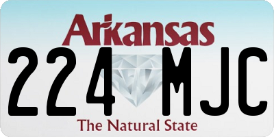 AR license plate 224MJC