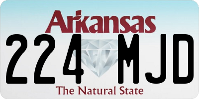 AR license plate 224MJD