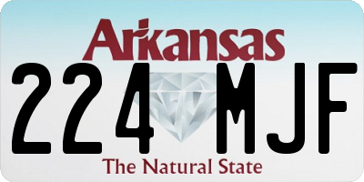 AR license plate 224MJF