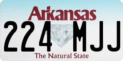 AR license plate 224MJJ