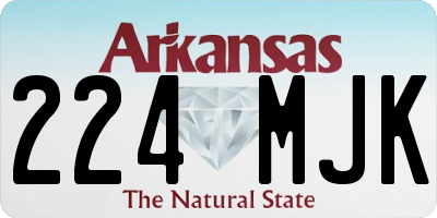 AR license plate 224MJK