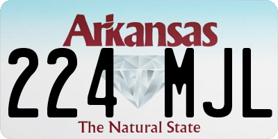 AR license plate 224MJL