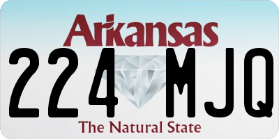 AR license plate 224MJQ