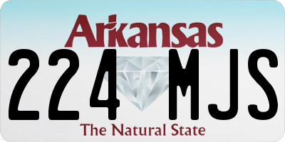 AR license plate 224MJS