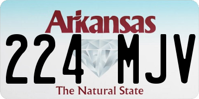 AR license plate 224MJV