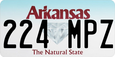 AR license plate 224MPZ