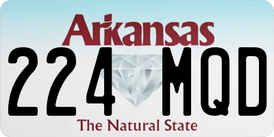 AR license plate 224MQD