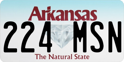 AR license plate 224MSN
