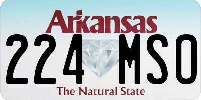 AR license plate 224MSO