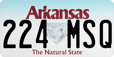 AR license plate 224MSQ
