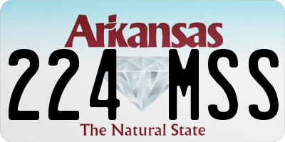 AR license plate 224MSS