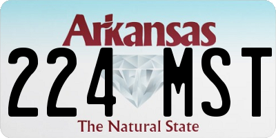 AR license plate 224MST