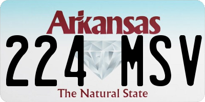 AR license plate 224MSV