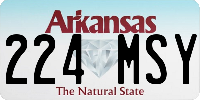 AR license plate 224MSY