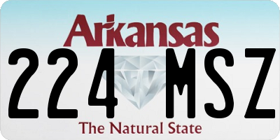 AR license plate 224MSZ
