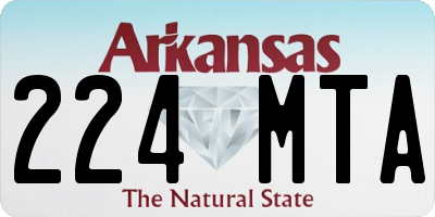 AR license plate 224MTA