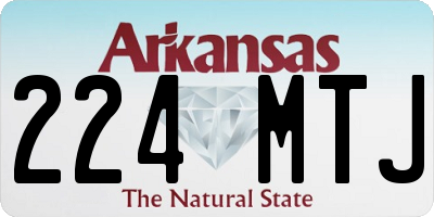 AR license plate 224MTJ