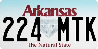 AR license plate 224MTK