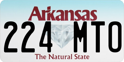 AR license plate 224MTO