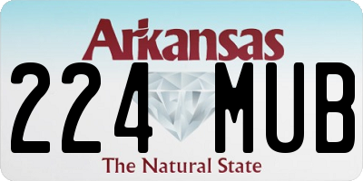AR license plate 224MUB