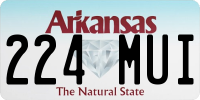 AR license plate 224MUI