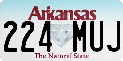 AR license plate 224MUJ