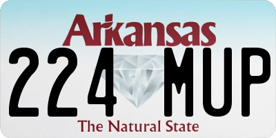 AR license plate 224MUP