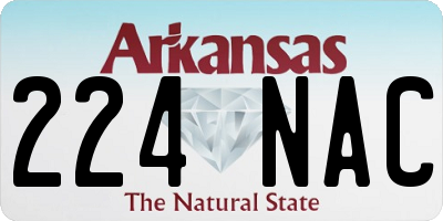 AR license plate 224NAC