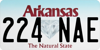 AR license plate 224NAE