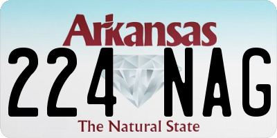 AR license plate 224NAG