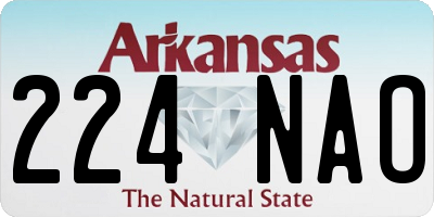AR license plate 224NAO