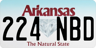 AR license plate 224NBD
