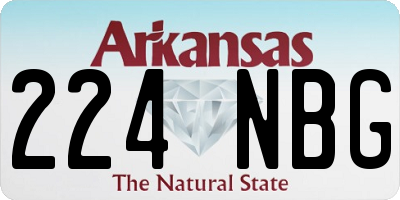 AR license plate 224NBG