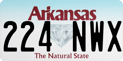 AR license plate 224NWX