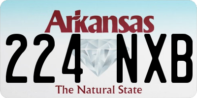 AR license plate 224NXB