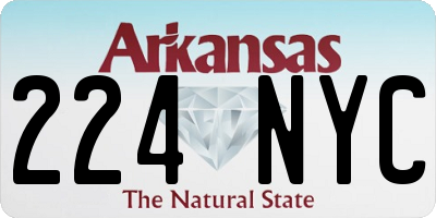 AR license plate 224NYC