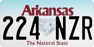 AR license plate 224NZR