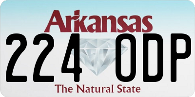 AR license plate 224ODP