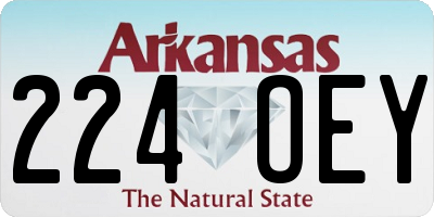 AR license plate 224OEY