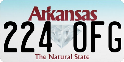 AR license plate 224OFG