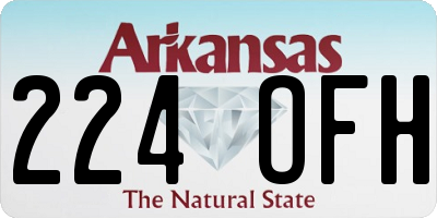 AR license plate 224OFH